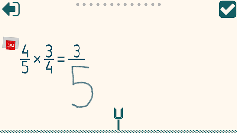 Multiplying Fractions Trainer screenshot