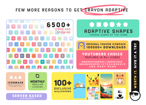 Crayon Adaptive IconPack screenshot