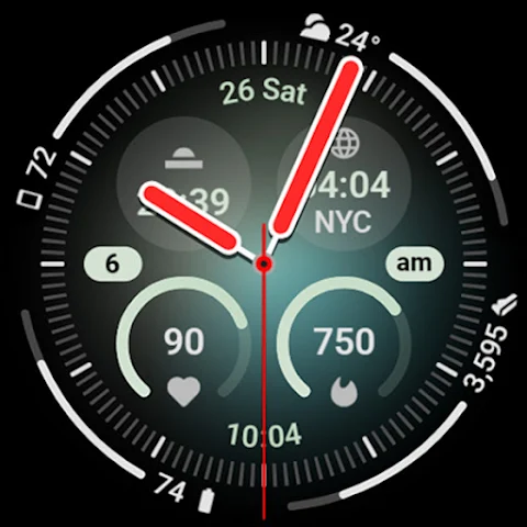Aurora Analog Watch Face screenshot