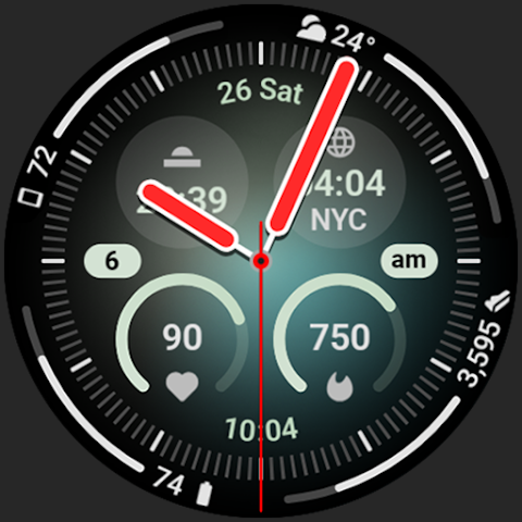 Aurora Analog Watch Face screenshot