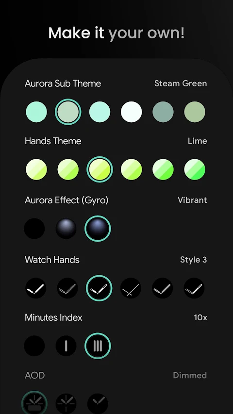 Aurora Analog Watch Face screenshot