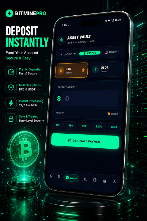 Bitmine: Bitcoin Cloud Mining screenshot