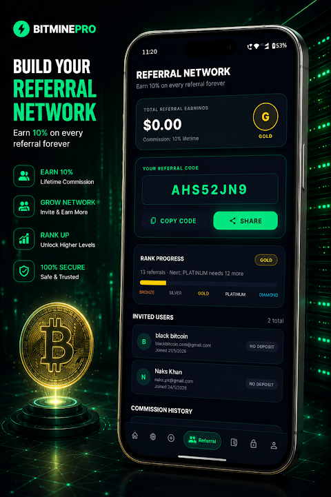Bitmine: Bitcoin Cloud Mining screenshot
