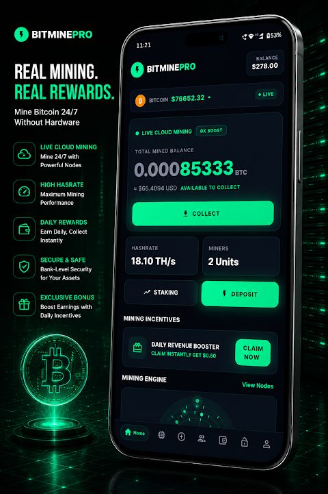 Bitmine: Bitcoin Cloud Mining screenshot