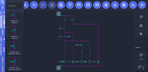 Electrical Schematics: Canvas screenshot