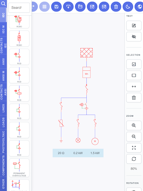 Electrical Schematics: Canvas screenshot