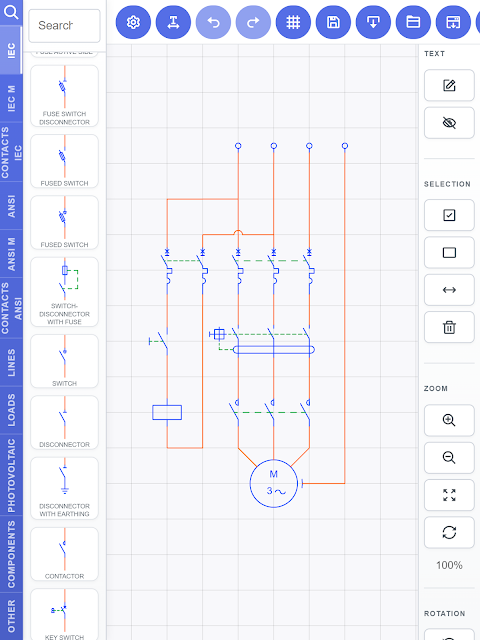 Electrical Schematics: Canvas screenshot