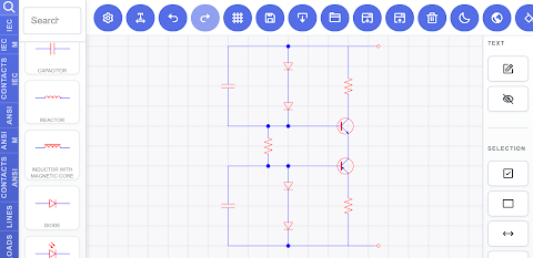 Electrical Schematics: Canvas screenshot