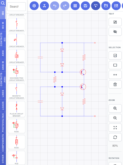 Electrical Schematics: Canvas screenshot