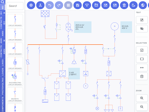 Electrical Schematics: Canvas screenshot
