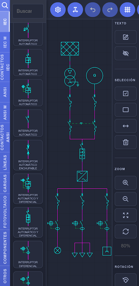 Electrical Schematics: Canvas screenshot