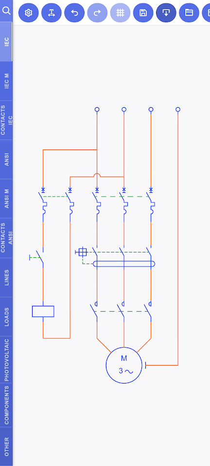 Electrical Schematics: Canvas screenshot