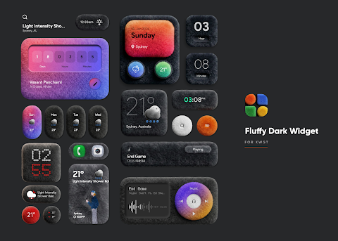 Fluffy Dark Widget screenshot
