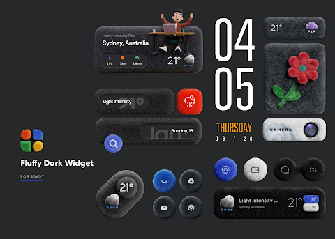 Fluffy Dark Widget screenshot