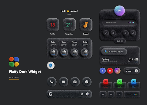 Fluffy Dark Widget screenshot
