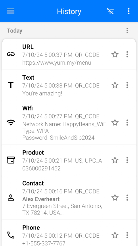 QR & Barcode Scanner PRO screenshot