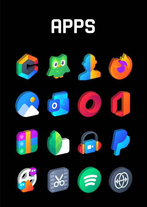 Gradient 3D – Icon Pack screenshot