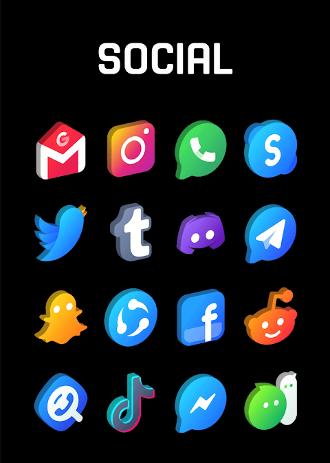 Gradient 3D – Icon Pack screenshot