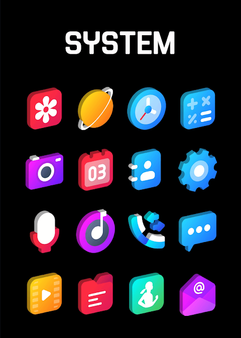 Gradient 3D – Icon Pack screenshot