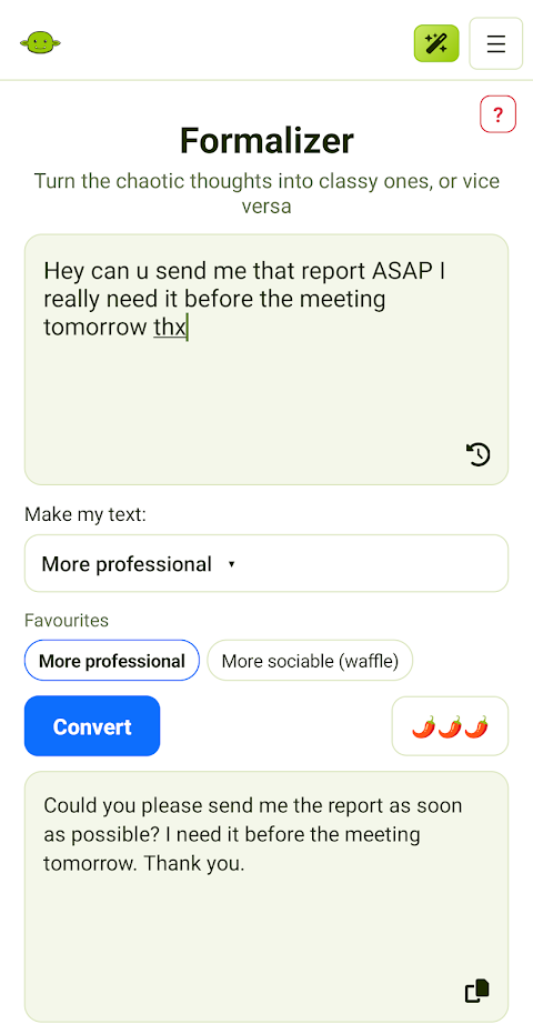 Goblin Tools screenshot