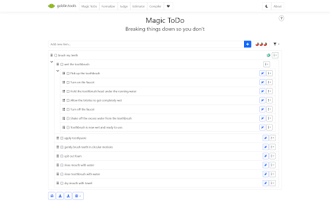 Goblin Tools screenshot