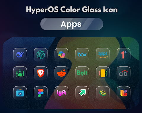 HyperOS Color Glass Icons screenshot