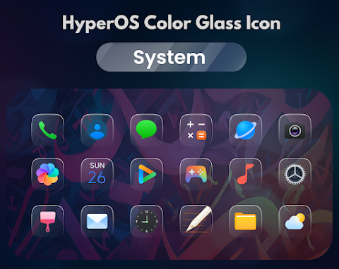 HyperOS Color Glass Icons screenshot
