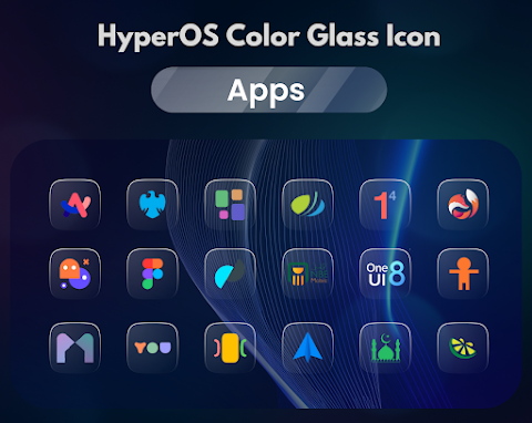 HyperOS Color Glass Icons screenshot