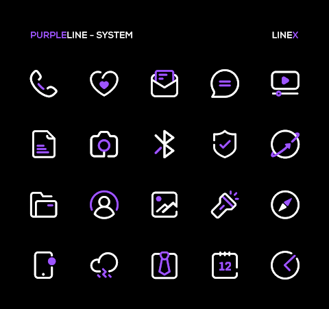 PurpleLine Icon Pack : LineX screenshot