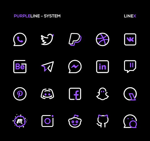 PurpleLine Icon Pack : LineX screenshot