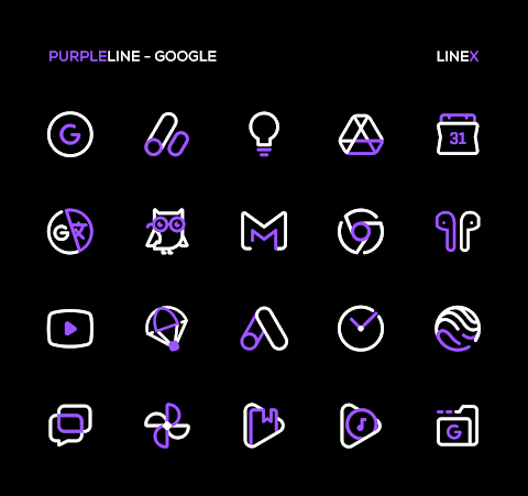 PurpleLine Icon Pack : LineX screenshot