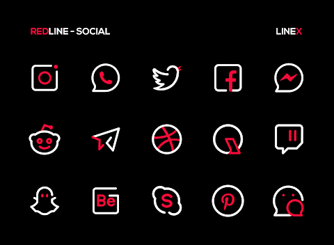 RedLine Icon Pack : LineX screenshot