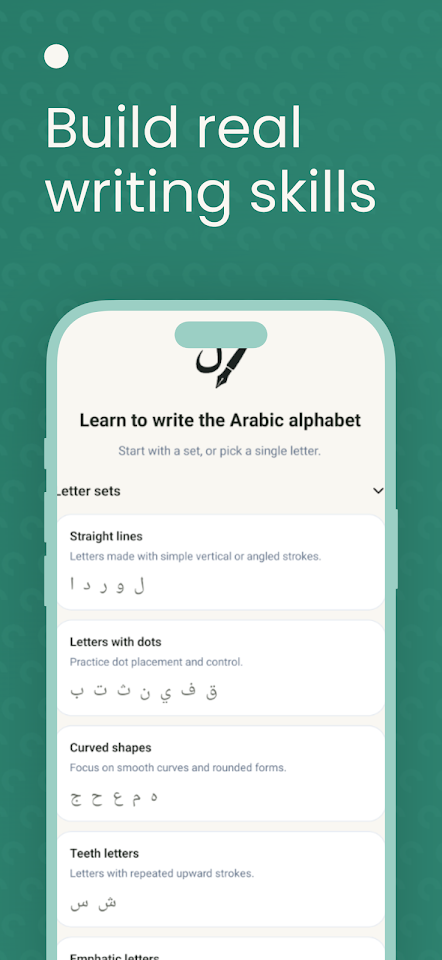 Write Arabic Alphabet screenshot