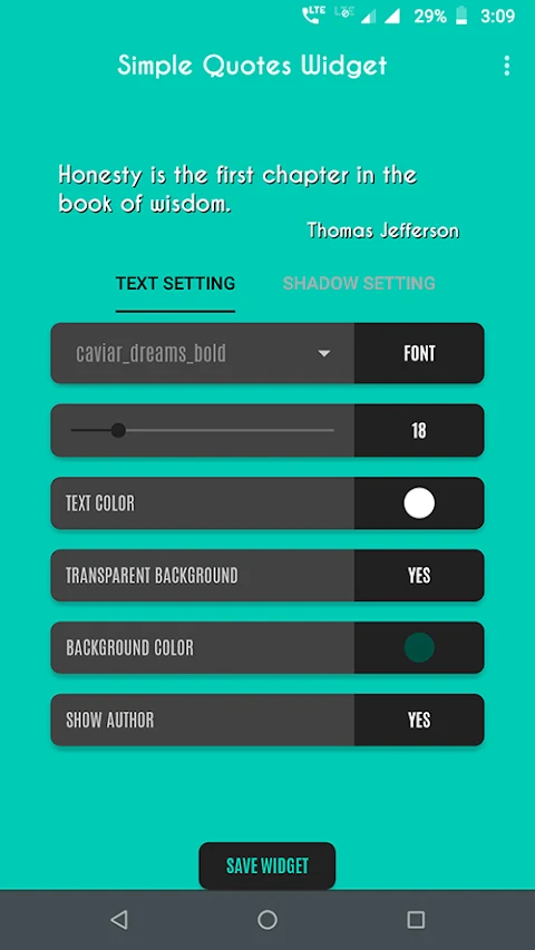 Simple Quote Widget screenshot