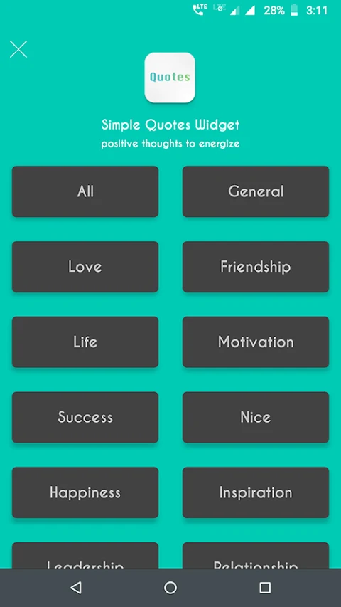 Simple Quote Widget screenshot