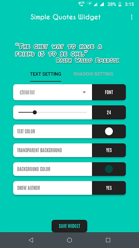 Simple Quote Widget screenshot