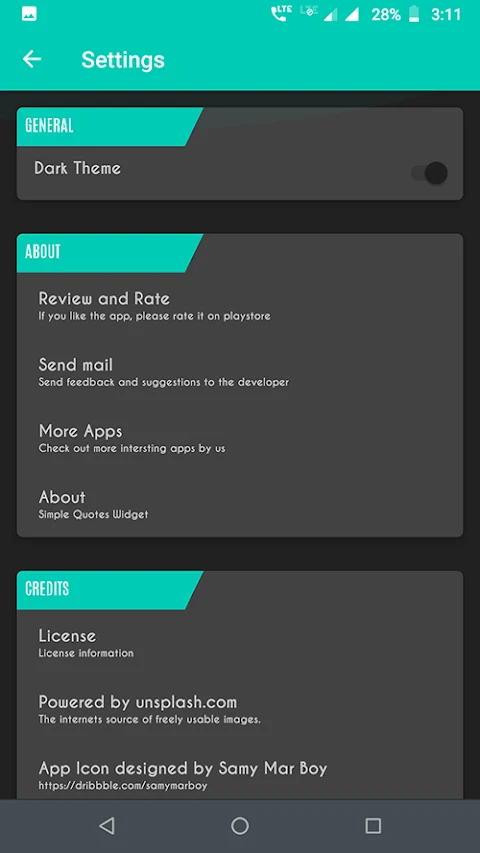 Simple Quote Widget screenshot