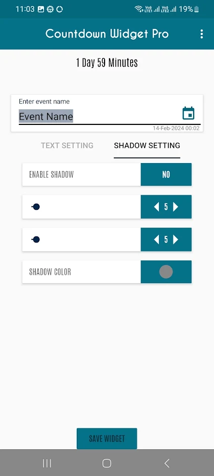Countdown Widget – Time Until screenshot