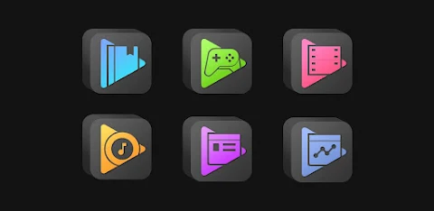 Cubic Dark Mode – 3D Icon pack screenshot