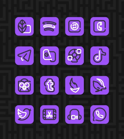 Linios Purple – Icon Pack screenshot