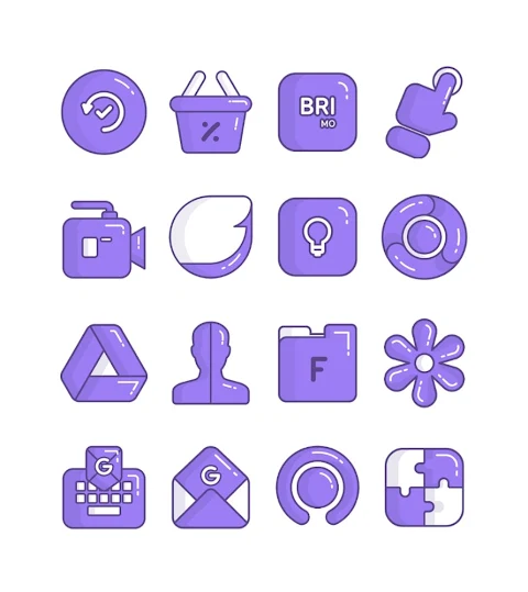 Eggplant – Purple icon pack screenshot