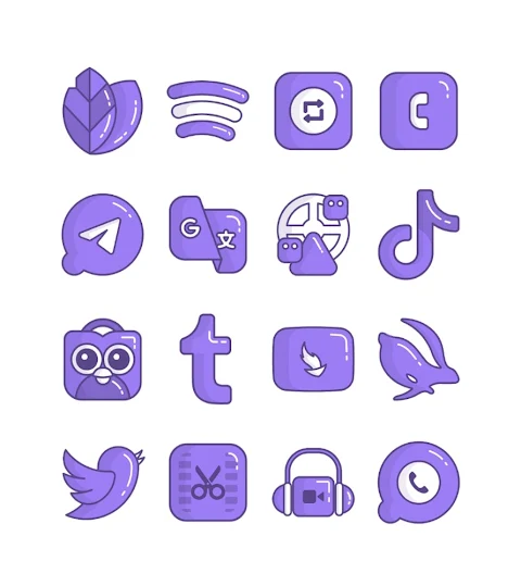 Eggplant – Purple icon pack screenshot