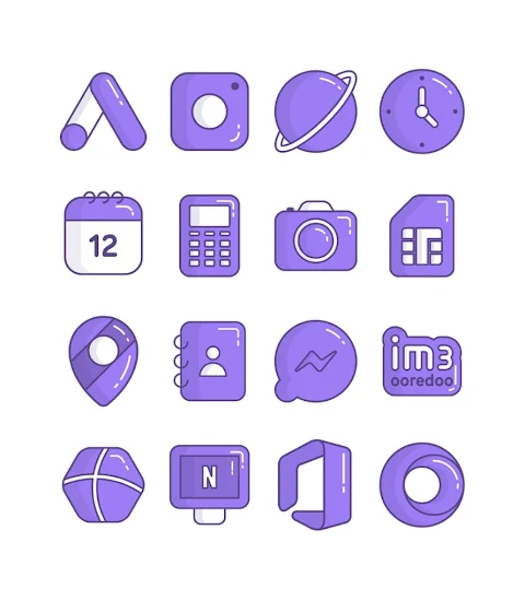 Eggplant – Purple icon pack screenshot
