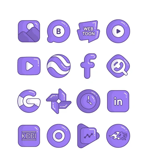 Eggplant – Purple icon pack screenshot
