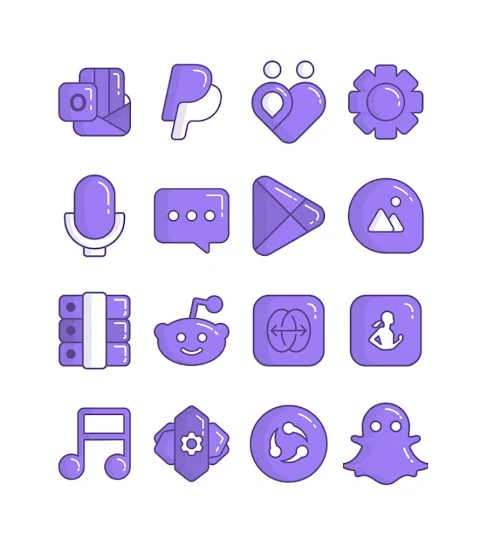 Eggplant – Purple icon pack screenshot