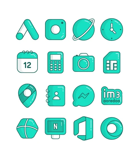 Toska – Turqoise icon pack screenshot
