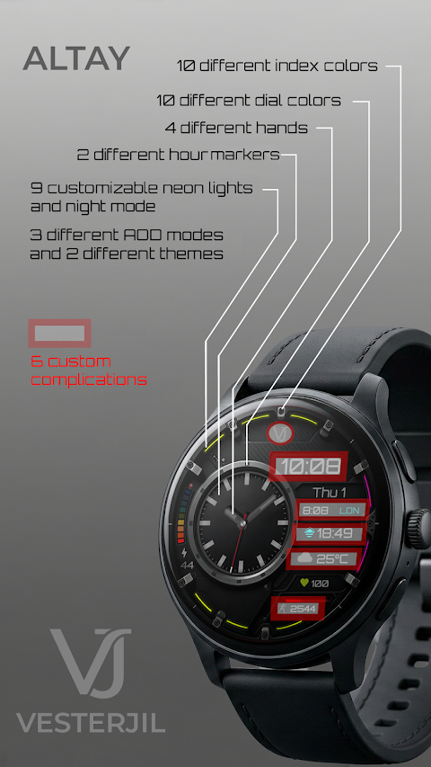VJ ALTAY Hybrid watch face screenshot