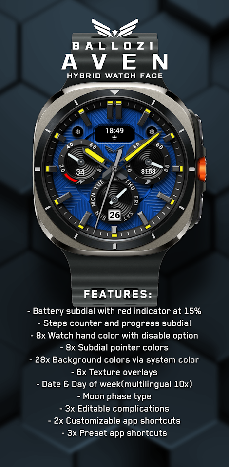Ballozi AVEN Watch Face screenshot