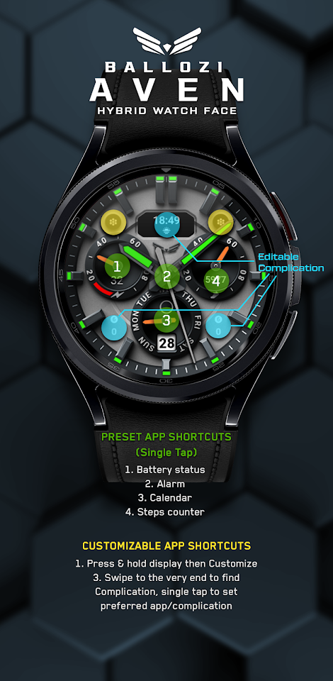 Ballozi AVEN Watch Face screenshot