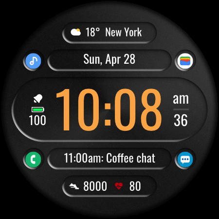DADAM72: Digital Watch Face screenshot